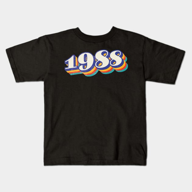 1988 Birthday Year Kids T-Shirt by Vin Zzep